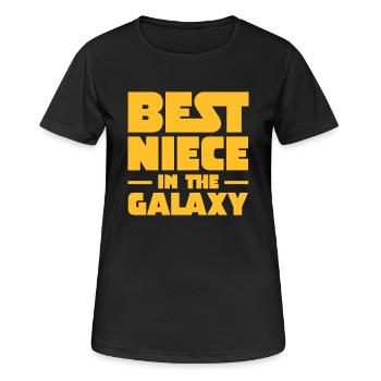 Best Niece In The Galaxy - Women's Breathable T-Shirt - black - Front - AI Model Female 172 light (172cm)