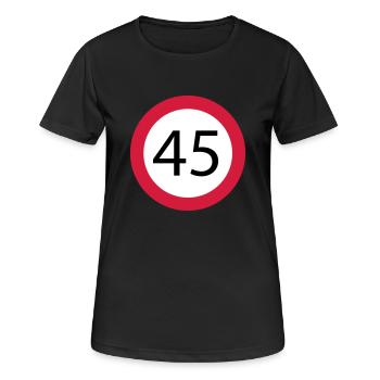 45 - T-shirt respirant Femme - noir - Devant - AI Model Female 172 light (172cm)