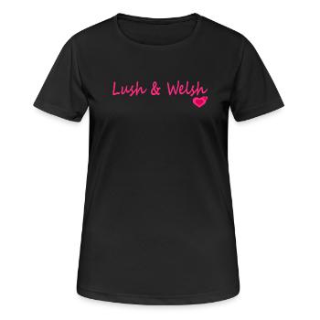 Lush & Welsh - Women's Breathable T-Shirt - black - Front - AI Model Female 172 light (172cm)
