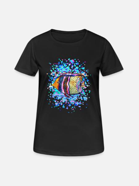 vis - Dame T-shirt svedtransporterende - sort