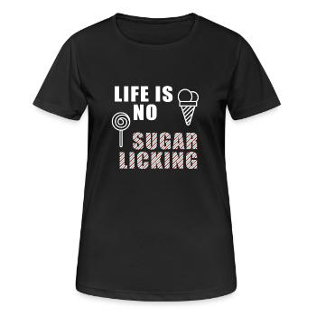 Denglisch: La vie n'est pas un pique-nique - T-shirt respirant Femme - noir - Devant - AI Model Female 172 light (172cm)