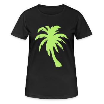 palm tree palm palms - Women's Breathable T-Shirt - black - Front - AI Model Female 172 light (172cm)