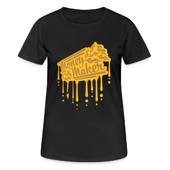 Tropfen Money Maker Selfmade - Frauen T-Shirt atmungsaktiv - Schwarz - Vorne - AI Model Female 172 light (172cm)