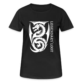 Legendary Loot - Black Edition - Frauen T-Shirt atmungsaktiv - Schwarz - Vorne - AI Model Female 172 light (172cm)