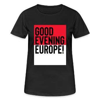 Polen Eurovision Song Contest - Frauen T-Shirt atmungsaktiv - Schwarz - Vorne - AI Model Female 172 light (172cm)