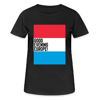 Luxemburg Eurovision Song Contest - Frauen T-Shirt atmungsaktiv - Schwarz - Vorne - AI Model Female 172 light (172cm)