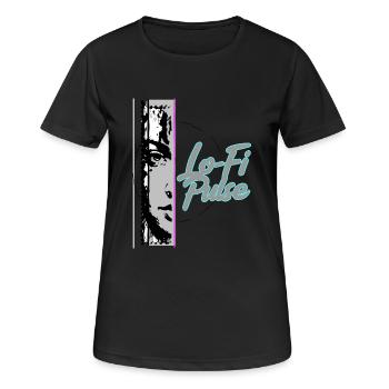 lofi2 - Frauen T-Shirt atmungsaktiv - Schwarz - Vorne - AI Model Female 172 light (172cm)