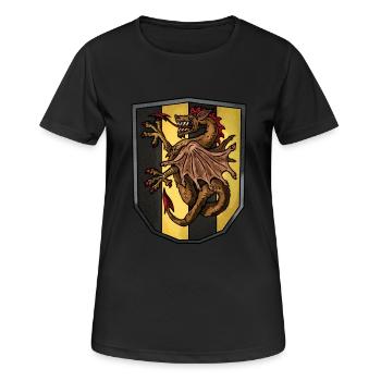 Coat of arms of brown dragons - Women's Breathable T-Shirt - black - Front - AI Model Female 172 light (172cm)