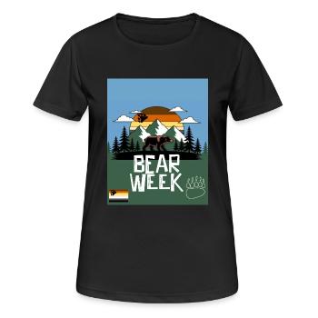 Semaine de l’ours - T-shirt respirant Femme - noir - Devant - AI Model Female 172 light (172cm)