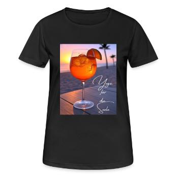 Un Aperoli par jour... - T-shirt respirant Femme - noir - Devant - AI Model Female 172 light (172cm)