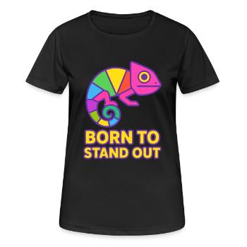 Chameleon Pride – Avec style Gay Pride pride month - T-shirt respirant Femme - noir - Devant - AI Model Female 172 light (172cm)