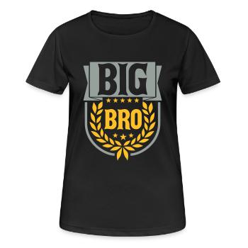 Big Bro Text Logo - T-shirt respirant Femme - noir - Devant - AI Model Female 172 light (172cm)