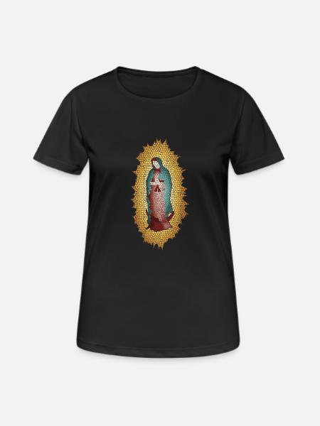 Mosaïque sainte Église icône De La Vierge Marie - T-shirt respirant Femme - noir