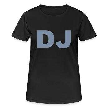 DJ - Frauen T-Shirt atmungsaktiv - Schwarz - Vorne - AI Model Female 172 light (172cm)