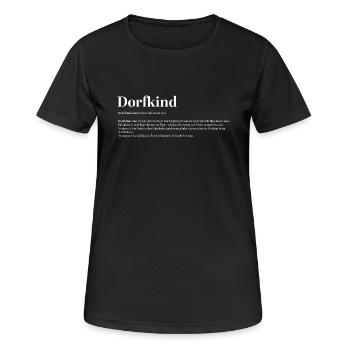 Village Enfant Village Vie rurale Pays Bumpkin Définition - T-shirt respirant Femme - noir - Devant - AI Model Female 172 light (172cm)