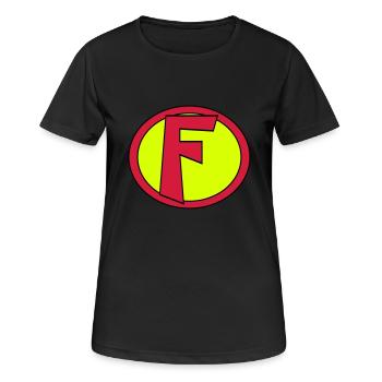 Super, Superheld, Superheldin, Hero, F - Frauen T-Shirt atmungsaktiv - Schwarz - Vorne - AI Model Female 172 light (172cm)