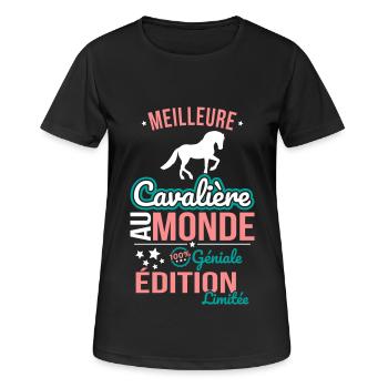 Bester Fahrer der Welt - 100% genial - Frauen T-Shirt atmungsaktiv - Schwarz - Vorne - AI Model Female 172 light (172cm)