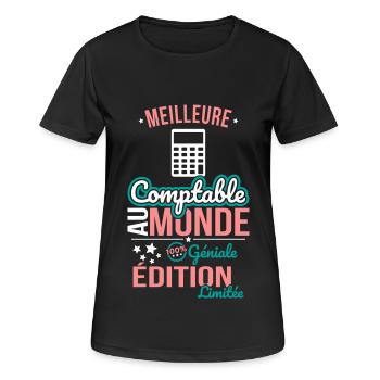 Der beste Buchhalter der Welt - 100% genial - Frauen T-Shirt atmungsaktiv - Schwarz - Vorne - AI Model Female 172 light (172cm)