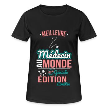 Best Doctor in the World - 100% Awesome - Women's Breathable T-Shirt - black - Front - AI Model Female 172 light (172cm)