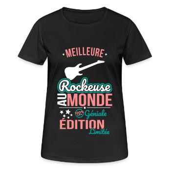 Bester Rocker der Welt - 100% Awesome - Frauen T-Shirt atmungsaktiv - Schwarz - Vorne - AI Model Female 172 light (172cm)