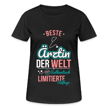 Best Female Doctor in the World - 100% Authentic - Women's Breathable T-Shirt - black - Front - AI Model Female 172 light (172cm)
