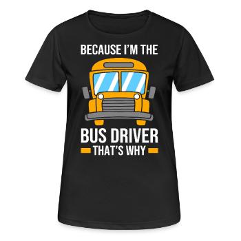 School bus, school bus driver, bus driver - Women's Breathable T-Shirt - black - Front - AI Model Female 172 light (172cm)