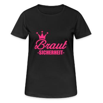 Braut Sicherheit - Frauen T-Shirt atmungsaktiv - Schwarz - Vorne - AI Model Female 172 light (172cm)