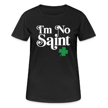Ich bin kein Heiliger - Frauen T-Shirt atmungsaktiv - Schwarz - Vorne - AI Model Female 172 light (172cm)