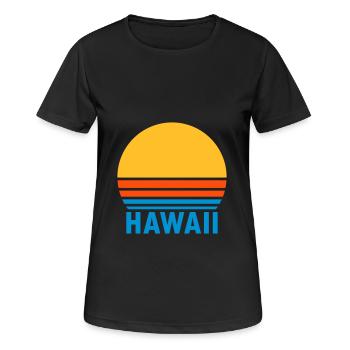 Hawaii (geteilte Sonne) - Frauen T-Shirt atmungsaktiv - Schwarz - Vorne - AI Model Female 172 light (172cm)