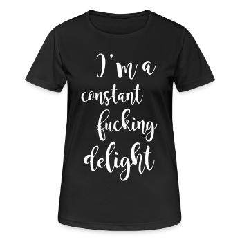 I'm a constant fucking delight - Women's Breathable T-Shirt - black - Front - AI Model Female 172 light (172cm)
