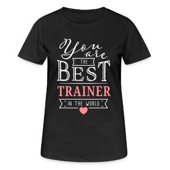 Best Trainer Beste Trainerin der Welt Geschenkidee - Frauen T-Shirt atmungsaktiv - Schwarz - Vorne - AI Model Female 172 light (172cm)