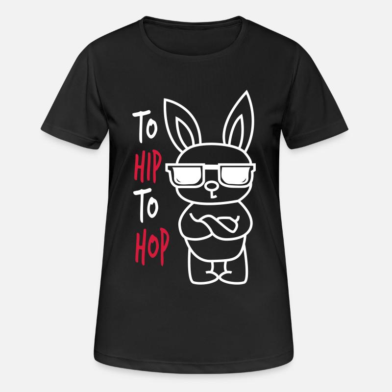 To Hip To Hop Easter - Women's Breathable T-Shirt - black
