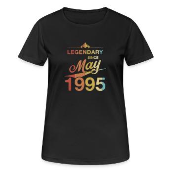 30th Birthday Legendary since May 1995 Born in '95 - Women's Breathable T-Shirt - black - Front - AI Model Female 172 light (172cm)