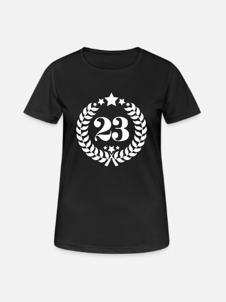 23ter numéro de bague d'anniversaire 23 ans - T-shirt respirant Femme - noir