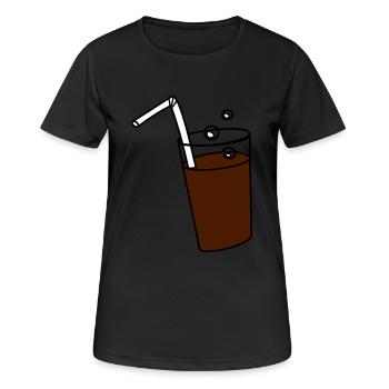 Brause - Frauen T-Shirt atmungsaktiv - Schwarz - Vorne - AI Model Female 172 light (172cm)