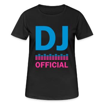 dj official - Women's Breathable T-Shirt - black - Front - AI Model Female 172 light (172cm)