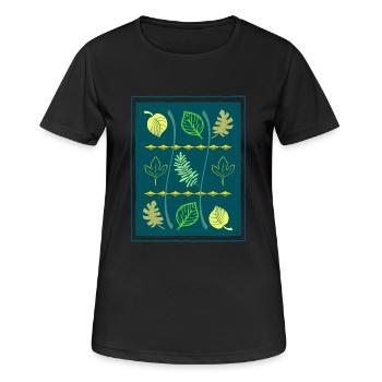Mather Nature 🐢 - T-shirt respirant Femme - noir - Devant - AI Model Female 172 light (172cm)