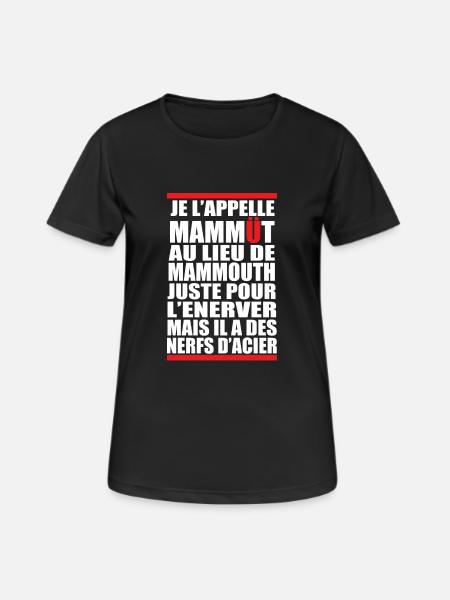 NerfsAcier - T-shirt respirant Femme - noir