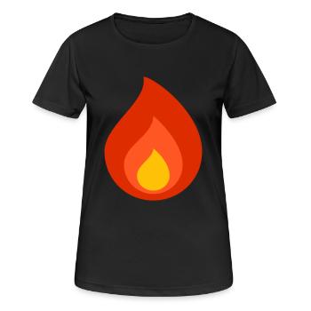 Quatre - T-shirt respirant Femme - noir - Devant - AI Model Female 172 light (172cm)