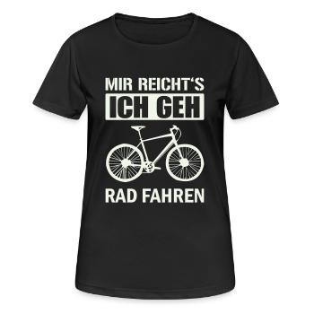 J’en ai assez du vélo - T-shirt respirant Femme - noir - Devant - AI Model Female 172 light (172cm)