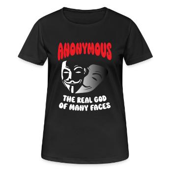 Anonymous The Real God Of Many Faces - Women's Breathable T-Shirt - black - Front - AI Model Female 172 light (172cm)