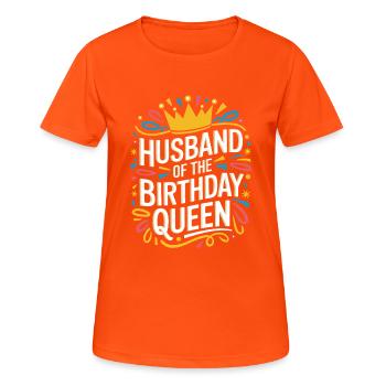 Husband, Spouse, Family, Wedding - Women's Breathable T-Shirt - neon orange - Front - AI Model Female 172 dark (172cm)