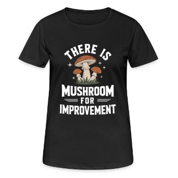 Pilz Pilze Funghi Champignon - Frauen T-Shirt atmungsaktiv - Schwarz - Vorne - AI Model Female 172 light (172cm)