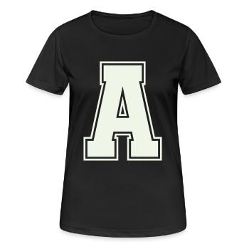 A Letter - Women's Breathable T-Shirt - black - Front - AI Model Female 172 light (172cm)