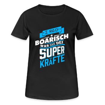 Bayern I red boarisch - Frauen T-Shirt atmungsaktiv - Schwarz - Vorne - AI Model Female 172 light (172cm)