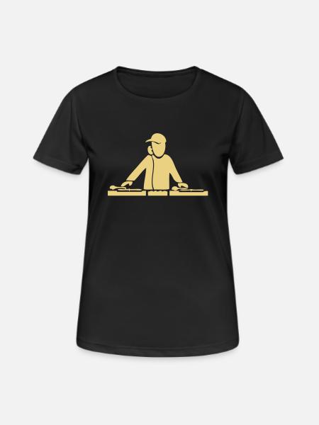 DJ - Women's Breathable T-Shirt - black