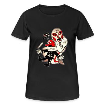 Catcheur police - T-shirt respirant Femme - noir - Devant - AI Model Female 172 light (172cm)