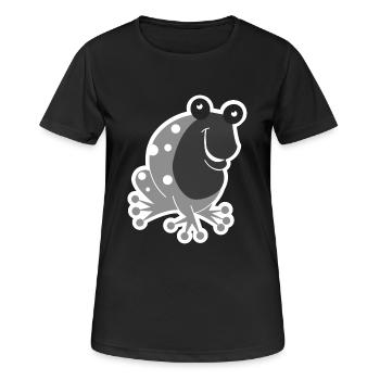 Pour les amoureux de la grenouille et un étang Amis cadeau - T-shirt respirant Femme - noir - Devant - AI Model Female 172 light (172cm)