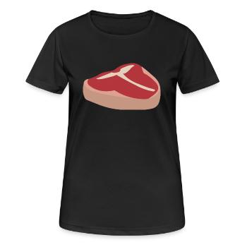 Saftiges Fleisch - Women's Breathable T-Shirt - black - Front - AI Model Female 172 light (172cm)
