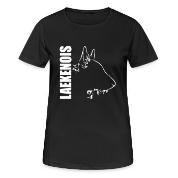 LAEKENOIS PROFIL Wilsigns - Frauen T-Shirt atmungsaktiv - Schwarz - Vorne - AI Model Female 172 light (172cm)